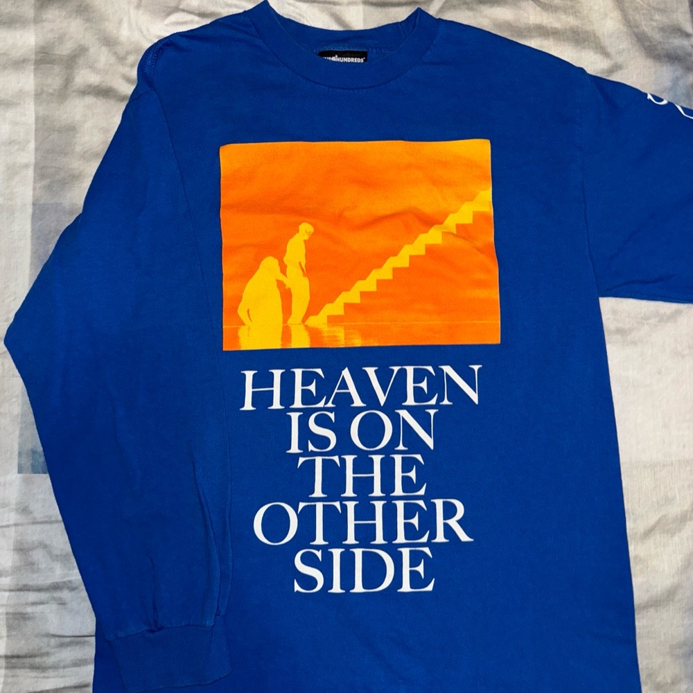 The Hundred T shirt for men. Printed graphic on front chest